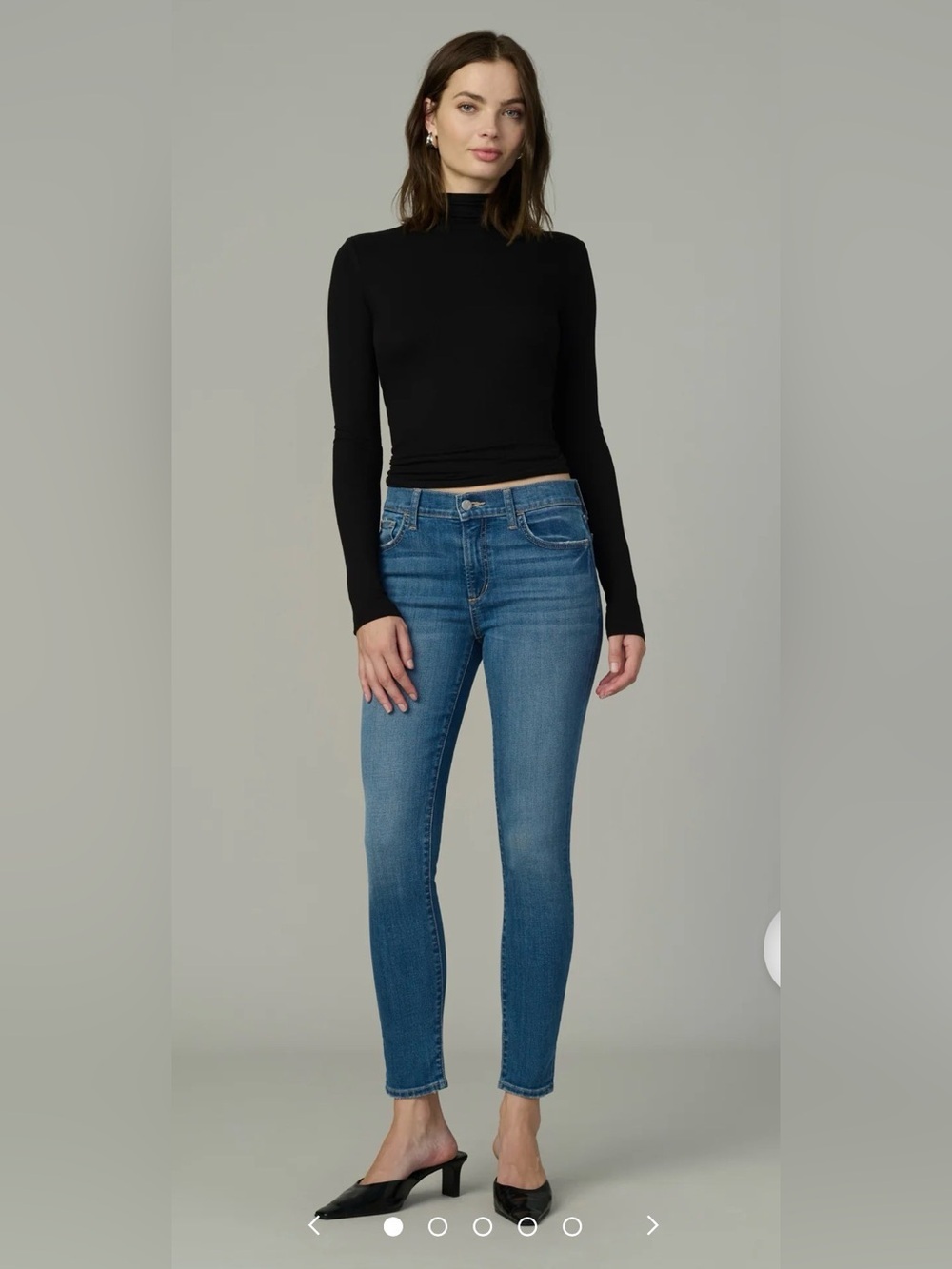 Joe's Jeans The Skinny Mid Rise Ankle Crop Blue Denim Jeans Size 30 EUC